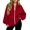 Red #3, variant on Evdexr Women Sweatshirts Long Sleeve Zip Up Drop Shoulder Jackets Winter 2026 Casual Trendy Sweatshirt Solid Loose Fit Oversized Athletic Jacket with pockets 2XL