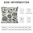 thumbnail image 5 of Creowell Black Grey White Pillow Covers 18x18 Inch Dahlia Floral Decor Throw Pillows Spring Summer Modern Geometry Flower Outdoor Decorative Cushion Cases for Sofa Couch Bed Decorations, 5 of 5