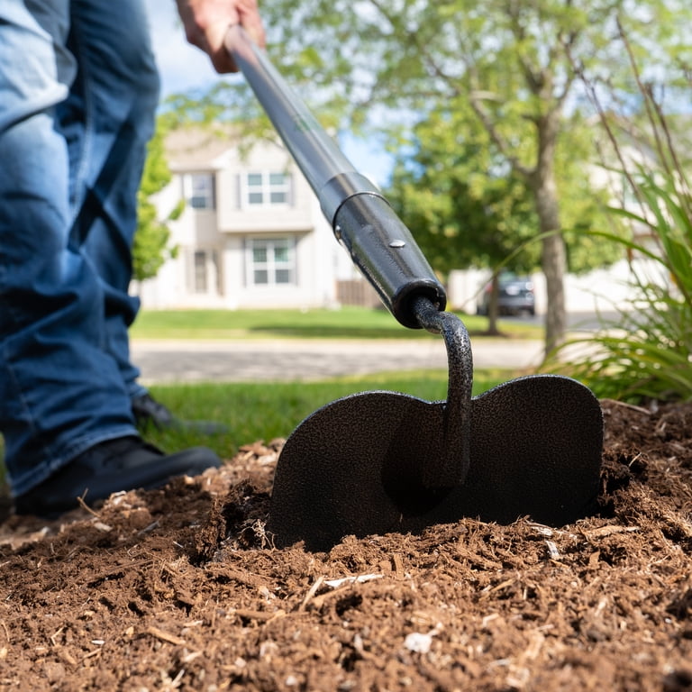 Expert Gardener Fiberglass Long Handle Garden Hoe with Comfort End