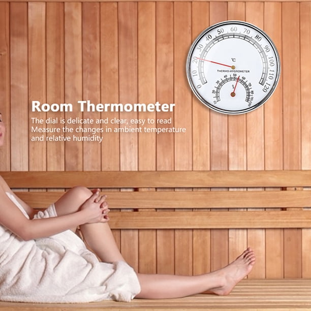 Termómetro de habitación, Termómetro de sauna Higrómetro Termómetro interior Accesorios de sauna Diseño aerodinámico