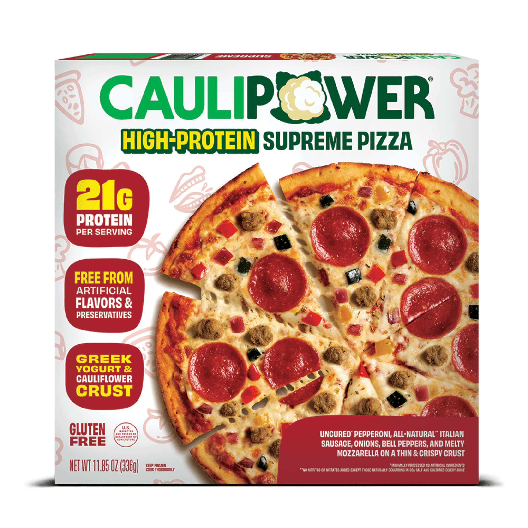 Milton's Cauliflower Crust Pizza with Uncured Pepperoni, Tomato