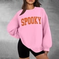thumbnail image 5 of ibiyuan Womens Sweatshirt Halloween Crewneck Casual Halloween Shirts for Women Spooky Season Ghost Castle Cotton Sweater Pullover Tops Halloweens Gifts for Mom, 5 of 7
