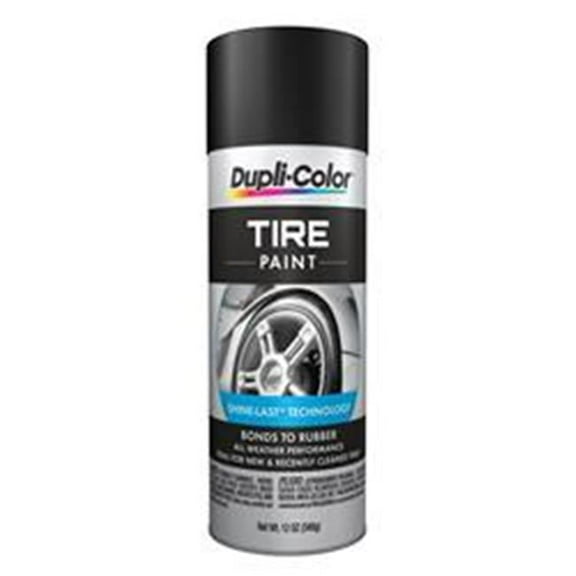 Duplicolor TP101 BLACK All Weather Long-lasting Tire Paint - 11 oz Aerosol