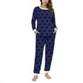 thumbnail image 3 of Dazajoo Fluffy Pajamas for Women Soft Fleece Warm Pajama Set Fuzzy Pjs Winter 2 Piece Flannel Lounge Sets with Pockets Blue,L, 3 of 7