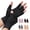 Black, variant on 2 Pairs Anti-Slip Silicone Dot Fingerless Gloves Soft Stretchy Breathable Half-Finger Wrist Hand Covers for Typing Craft Gaming Driving Reading for Men Women