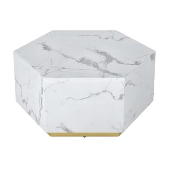 Hexagon MDF Coffee Table in White