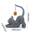 thumbnail image 3 of Lifelike Cat Sculpture Garden Statue – Premium Resin Home Decor Ornament – Feline Figurine for Indoor Shelf & Outdoor Patio,Gray, 3 of 6