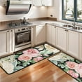 thumbnail image 3 of Kitchen Rugs Sets Of 2,Pioneer Flower Floral Print Pattern Anti Fatigue Kitchen Mat Rugs Non Slip Washable,Decorative Kitchen Floor Mats for Kitchen,Sink,Laundry,17"x47"+17"x47", 3 of 5