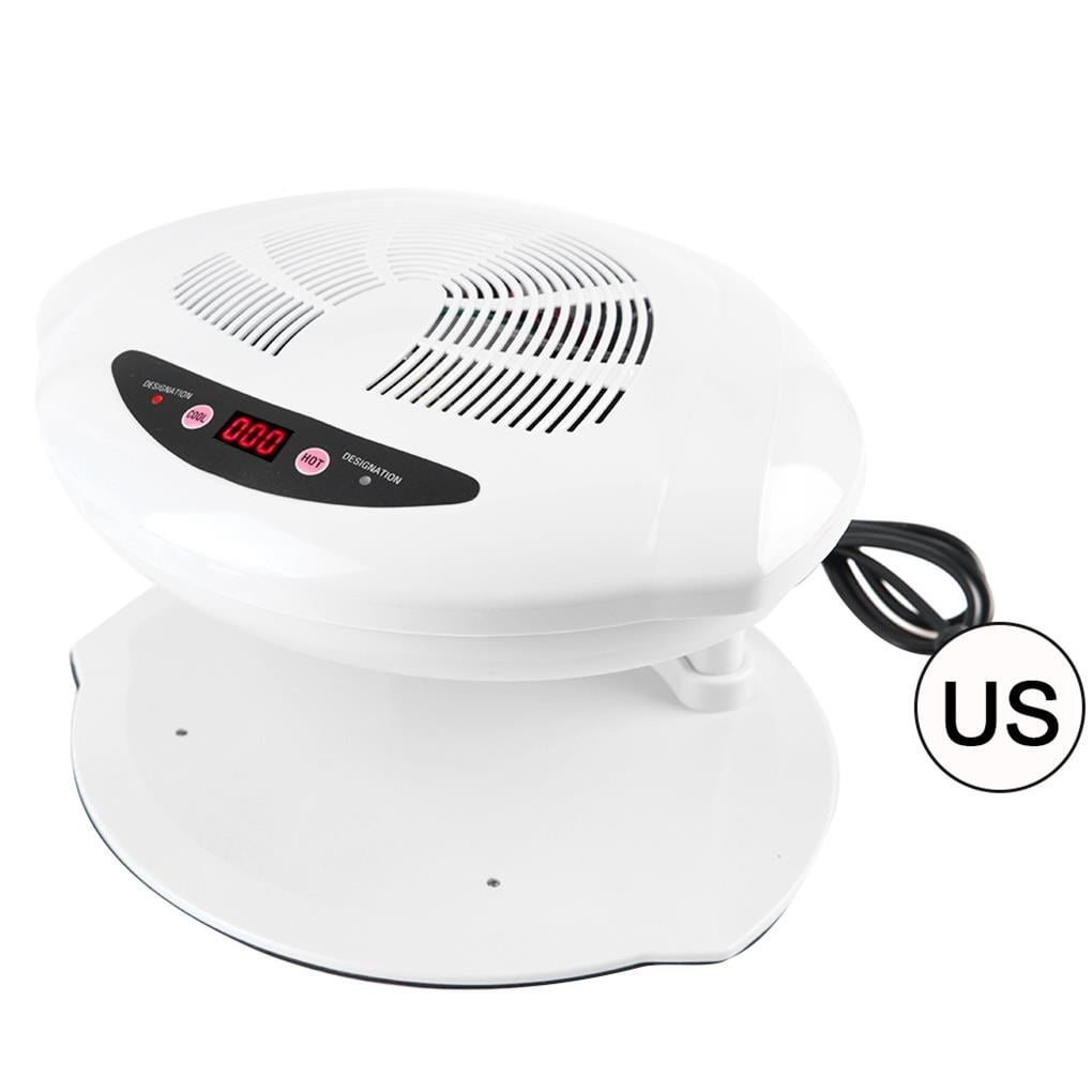 Hot And Cold Air Nail Dryer Warm Cool Nail Polis Drying Fan Manicure Tool White Us Plug 110v