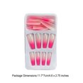 thumbnail image 4 of maskred 1 Set French Tip Press on Nails Gradient Extension Fingernails Tips Removable Fashion Wraps Full Cover DIY Manicure Kit Type 11 2g glue,24Pcs jelly 1Set, 4 of 6