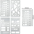 thumbnail image 2 of Plantillas de metal triangulares con temática geométrica de 4 x 7 pulgadas para bordes, 2 of 9