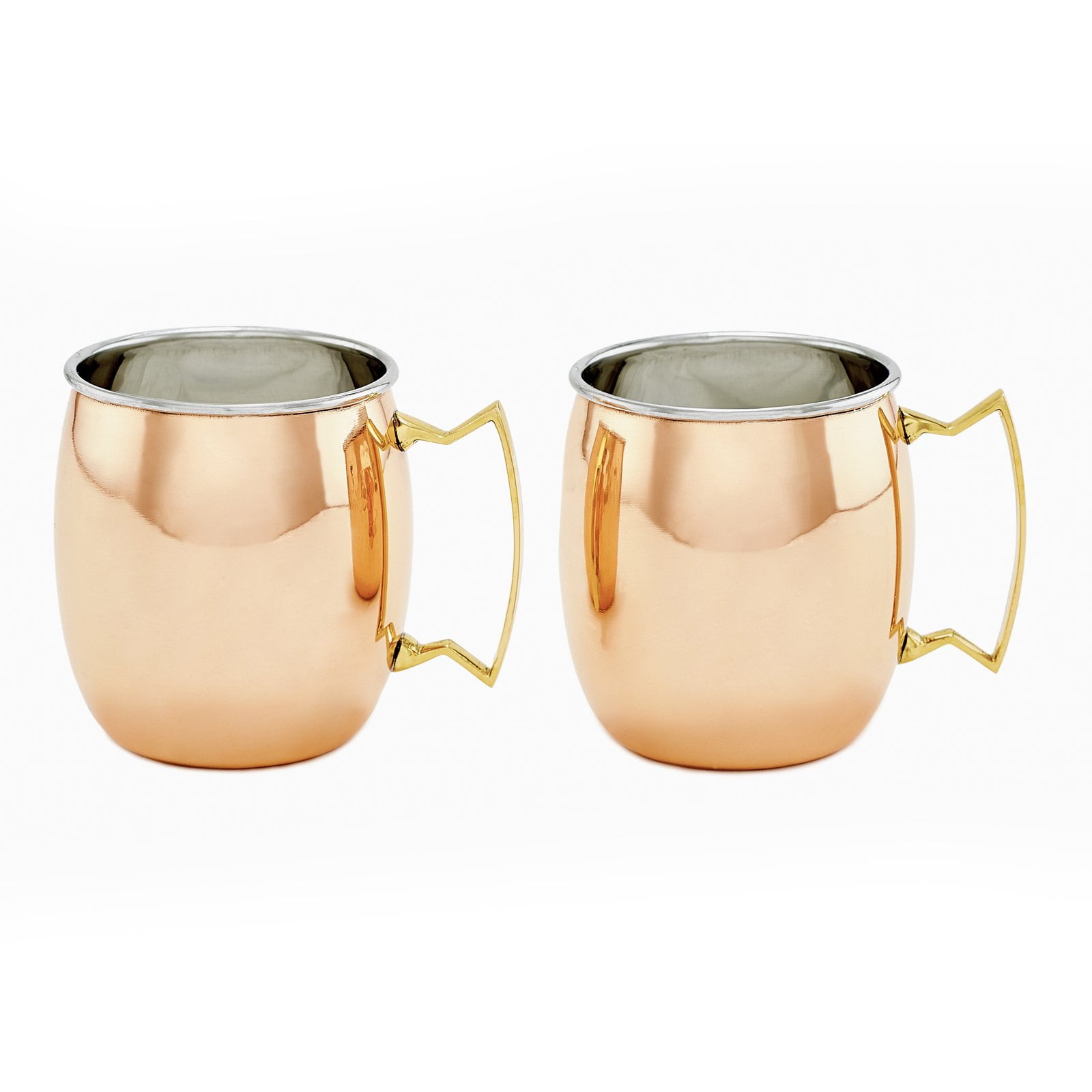 Two-Ply Solid Copper/Stainless Steel Moscow Mule Mugs, 16 Oz., Set of 2 ...