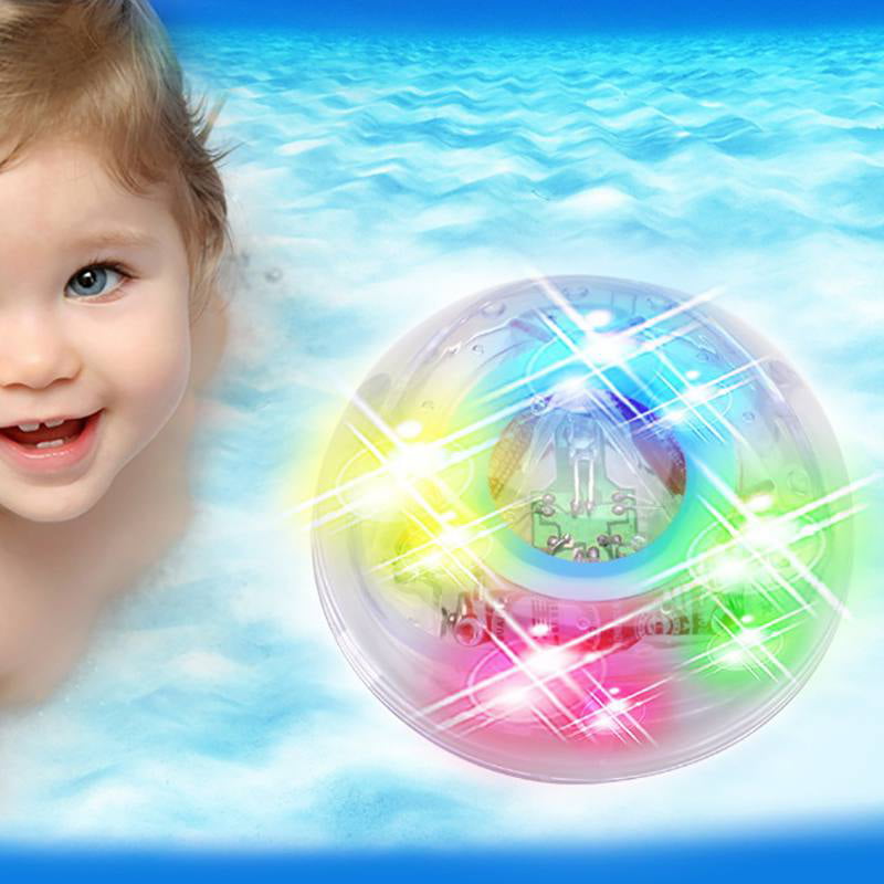 Multicolor Changing LED Waterproof Colorful Baby Kids Floating Lamp Bathing Toys 
