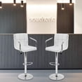 thumbnail image 6 of BestOffice Set of 2 Modern Bar Height Adjustable PU Leather for Dining Room(White), 6 of 7