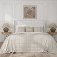 thumbnail image 2 of Frostbloom Full Size Velvet Platform Bed Frame with Vertical Channel Tufted Wingback Headboard, White, 2 of 7