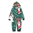 thumbnail image 2 of Odeerbi Matching Family Christmas Pajamas Sets Hooded Onesie Sleepwear Boys Girls Cute Xmas Snowman Print Plush Jumpsuit Long Sleeve Parent-Child Loungewear Sleepwear Jammies for Kids, 2 of 3