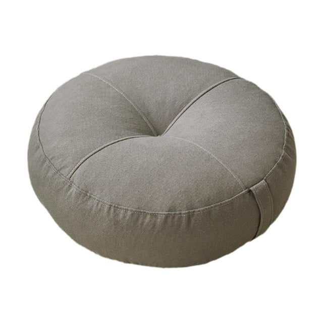 Cojín de suelo redondo, cojín decorativo suave para asiento, de meditación para el hogar, sofá, silla, cama, coche, interior, oficina, estudio. Gris claro