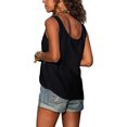 thumbnail image 4 of Blusa sin mangas con botones Camiseta sin mangas con botones simples y holgadas informales de un solo pecho, 4 of 6