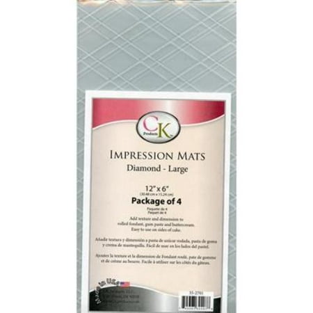 Impression Mat Large Diamonds CK Products - For Fondant, Gum Paste, (Best Shortening For Buttercream)