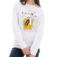 thumbnail image 3 of Big Size Happy Hour Soak Graphic Design Unisex Ring Spun Cotton Premium Long Sleeve T-shirt - White XL, 3 of 4