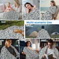 thumbnail image 5 of Light Blue Floral Cooling Blanket,Lightweight Breathable Summer Throw Blanket with Double Sided Cold Effect,Rustic Vintage Flowers Botanical Spring Picnic Blankets Bed Sheet for Hot Sleepers 40"x60", 5 of 8