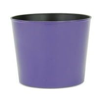 Contemporary Home Living 7" Blue and Black Round Tapered Planter