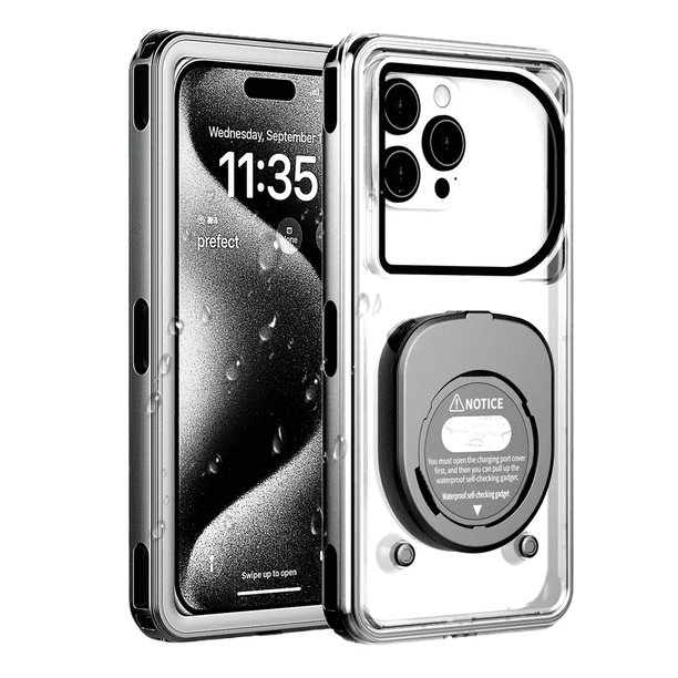 Estuche De Buceo Para Teléfono Celular Todo Incluido Rudo Uso Case,universal Inteligentes Hasta 6,9'' Xtellar transparente