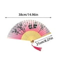 thumbnail image 2 of 2025 Folding Hand Fans - Chinese Style Bamboo Dance Fans for Line Dancing, Popping & Clap Dancing - Large Decorative Handheld Fans for Women, Men, Weddings & Parties, 2 of 7