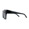 thumbnail image 3 of Womens Thick Bevel Geometric Cut Plastic Butterfly Sunglasses All Black, 3 of 4