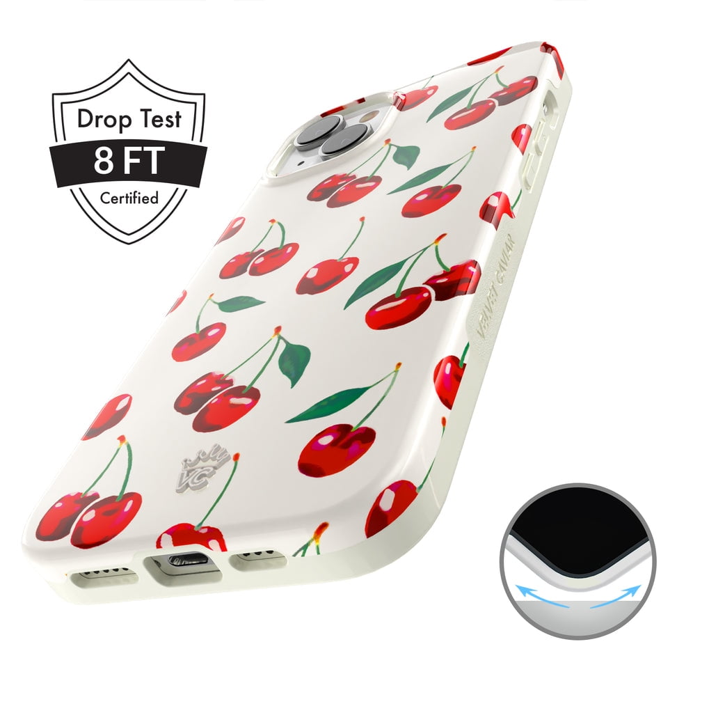 Velvet Caviar iPhone 15 Case Cherry - MagSafe Compatible - Cute Protective Phone Cases for Women