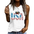 thumbnail image 2 of Delliss Women's Stylish Heart Print Tank Top Sleeveless Independence Day Blouse Crew Neck Simple T-Shirt, 2 of 4