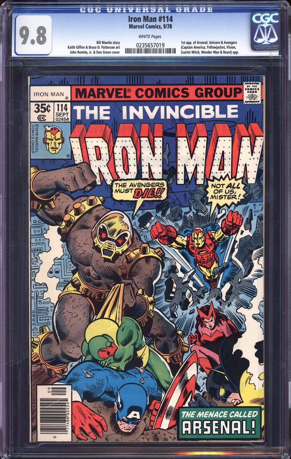 Iron Man #114 - CGC 9.8 Comic Book