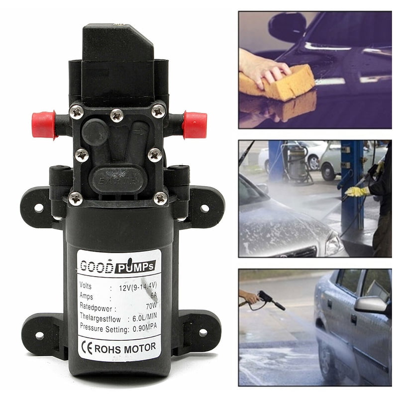 1 PC Automatic Diaphragm Pump 6L//Min 70W Mini Water Electric Car Washing Pump