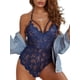 thumbnail image 1 of VISgogo Body sexy para mujer, peluches sin mangas con cuello en V profundo de color sólido, azul marino/negro/rojo VISgogo  moda, 1 of 9