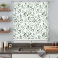 thumbnail image 5 of Sage Green Leaf Sheer Curtains 54 Inches Long, Country Eucalyptus Nature Plant Branch Light Filering Curtains, Breathable Simi Curtain Privacy Drapes for Kitchen Bathroom Small Window Treatment, 5 of 9