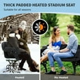 thumbnail image 6 of ABORON 2 Packs Heated Double Stadium Seats for Bleachers with Back Support Extra Wide Couple Bleacher Seat Padded Chair, USB 3 Levels of Heat, 6 Reclining Positions(Version w/Power Bank), 6 of 8