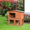 thumbnail image 2 of PawHut 2-Tier Rabbit Guinea Pig Ferret Hutch with Ramp Tray, 2 of 10