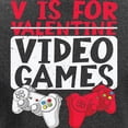 thumbnail image 3 of CafePress - V Is For Video Games Valentine Long Sleeve T Shirt - Women's Long Sleeve Graphic Tee Casual Fit, 3 of 4