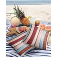 thumbnail image 3 of Pack of 2 Outdoor Pillow Covers, Multicolor Wood Garin Waterproof Square Throw Pillowcase Cushion Decorative Pillow Covers for Couch Patio Tent, 16x16 in, 3 of 6
