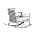 thumbnail image 5 of Rocking Chair with Solid Wood Legs, Modern Comfy Upholstered Rocker with Armrest and Cushions, Lounge Rocker Chair for Indoor, Outdoor, Garden, Backyard, Porch, Navy Cushions, 5 of 5