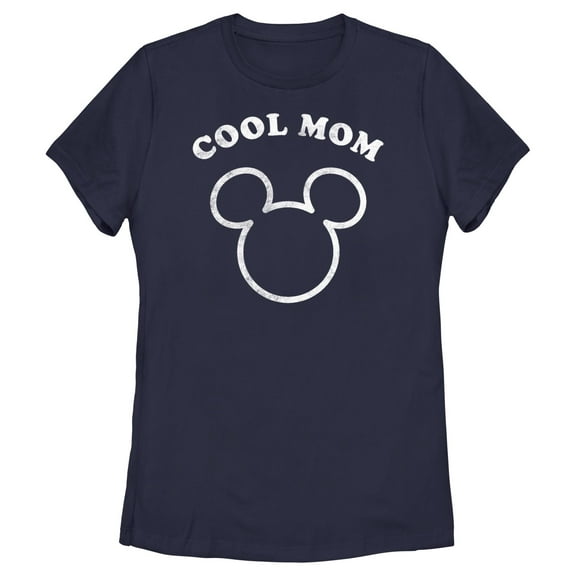 Women's Mickey & Friends Distressed Cool Mom Graphic T-Shirt