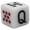 Modern White, variant on Spanish Poker Dice Set - Black Leatherette Red Felt Cup w/Lid - Classic Ivory Dice