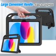 thumbnail image 6 of LTROP Kids Case for New iPad (A16) 11th Generation (11-inch, 2025)/ 10th Gen (10.9-inch, 2022) with Screen Protector, Durable Shockproof Handle Stand Cover Case for iPad 11th/ 10th Gen, Black, 6 of 8