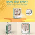 thumbnail image 5 of Small Desk Fan with Mist Spray,LED Night Light,Electric Battery Operated Water Misting Fan,USB Rechargeable Portable Quiet Mini Desktop Table Cooling, 5 of 5