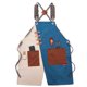thumbnail image 1 of Delantales de chef para hombres y mujeres con bolsillos grandes, delantal de trabajo ajustable resistente con espalda cruzada de lona de algodón, talla M a XXL para cocinar, hornear,, 1 of 6