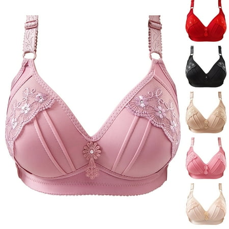 Comfortable Bras for Women  Plus Size Bras  Everyday Bras  Womens Wireless Bras Comfortable Full Support Push Up Bras Without Steel Rings Sexy Plus Size Lingerie with Underwire  Purple  40