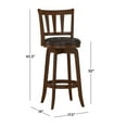 thumbnail image 4 of Hillsdale Furniture Presque Isle Wood Bar Height Swivel Stool, Cherry, 4 of 16