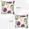 thumbnail image 3 of Haiem Mushroom Print Velvet Soft Solid Decorative Square Throw Pillow Covers Set with Elegant Piping Christmas Cushion Case for Sofa Bedroom Car-20"x20", 3 of 8