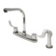 thumbnail image 1 of Kingston Brass Kb762 Two Handle High Arch Kitchen Faucet With Sprayer - Polished Chrome Finish, 1 of 1