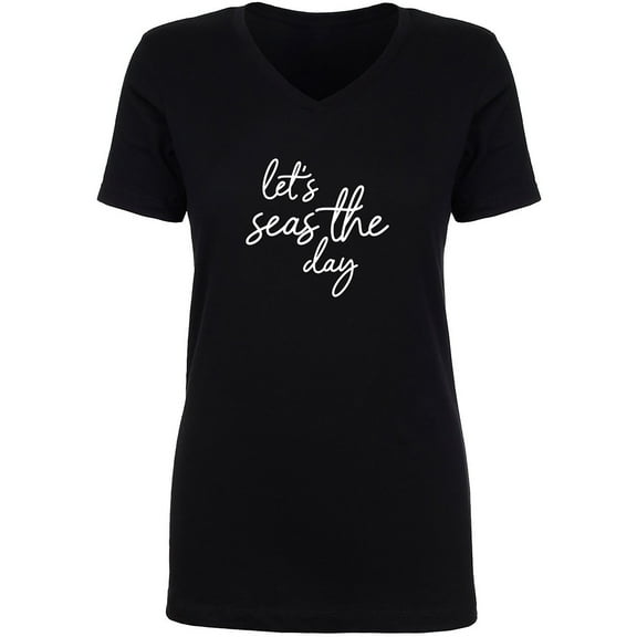 Let's Seas The Day Womens V-Neck T-Shirt